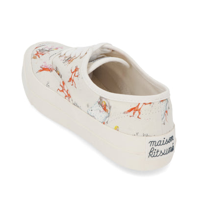 メゾン キツネ スニーカー ローカット ホワイト フラワー