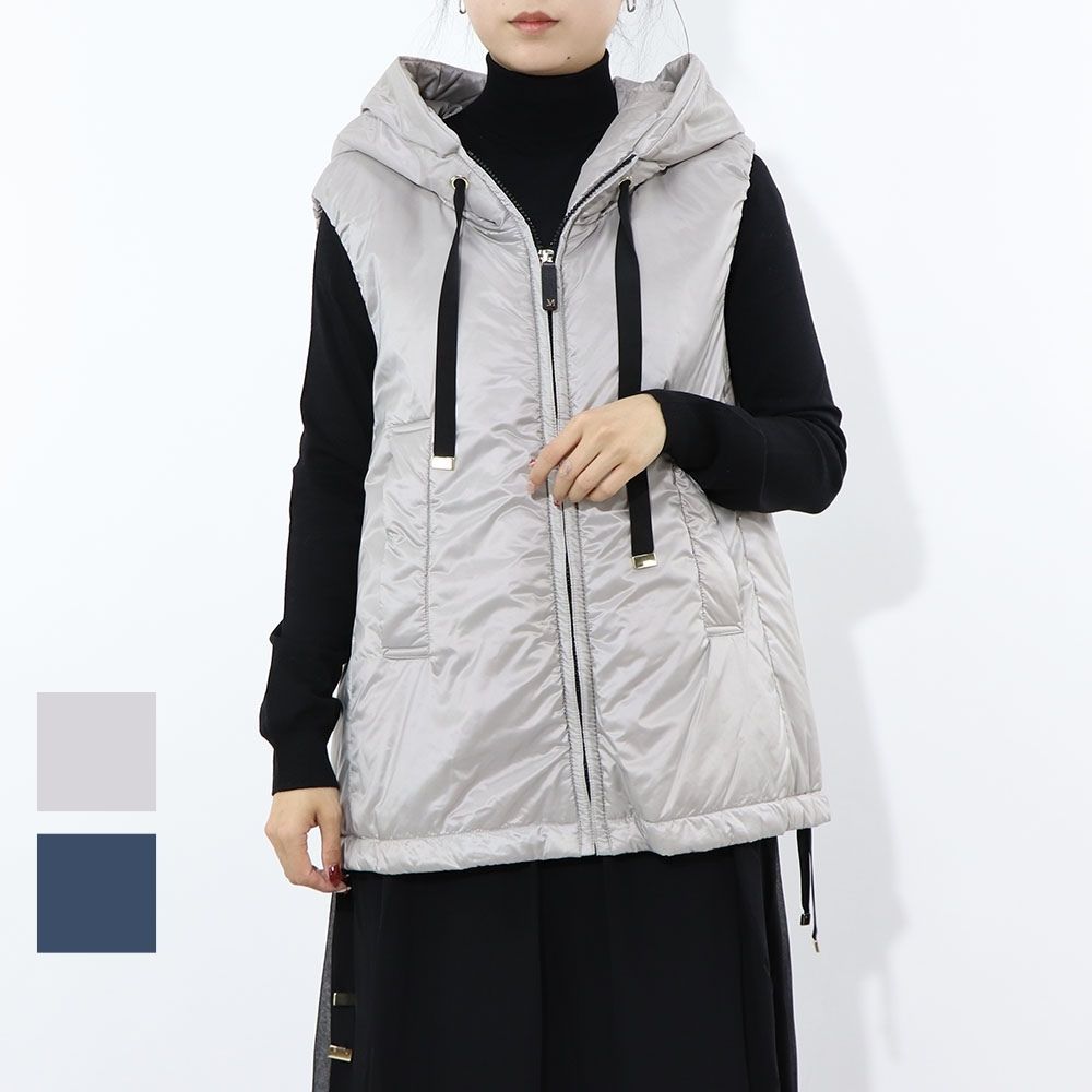 Max Mara アウター ベスト グレー ネイビー 無地 19291094