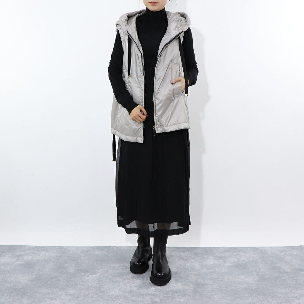 Max Mara アウター ベスト グレー ネイビー 無地 19291094