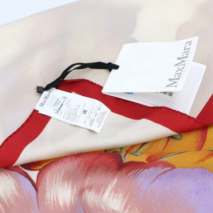 Max Mara スカーフ レッド系 シルク 大判スカーフ 花 フラワープリント 45410831