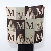 Max Mara スカーフ ブラウン系 シルク 大判スカーフ ウィリアムウェグマン 45461337