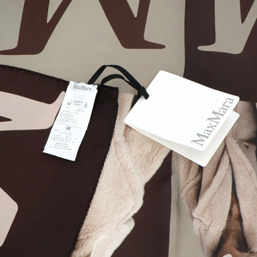 Max Mara スカーフ ブラウン系 シルク 大判スカーフ ウィリアムウェグマン 45461337