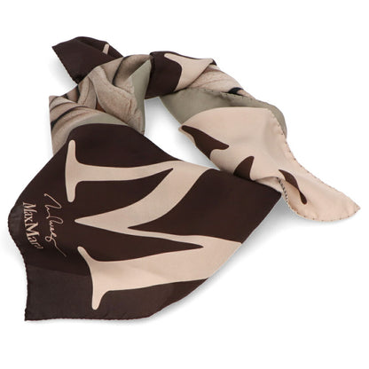 Max Mara スカーフ ブラウン系 シルク 大判スカーフ ウィリアムウェグマン 45461337