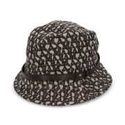 Max Mara ブラウン ジャガード 総ロゴ バケットハット 45710231