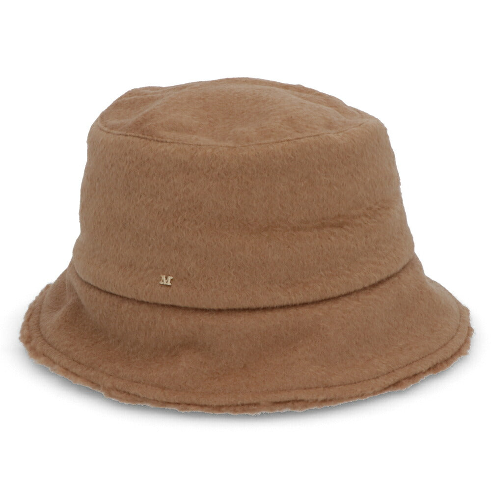 Max Mara キャメル キャメルヘア シルク バケットハット ボア 45760833