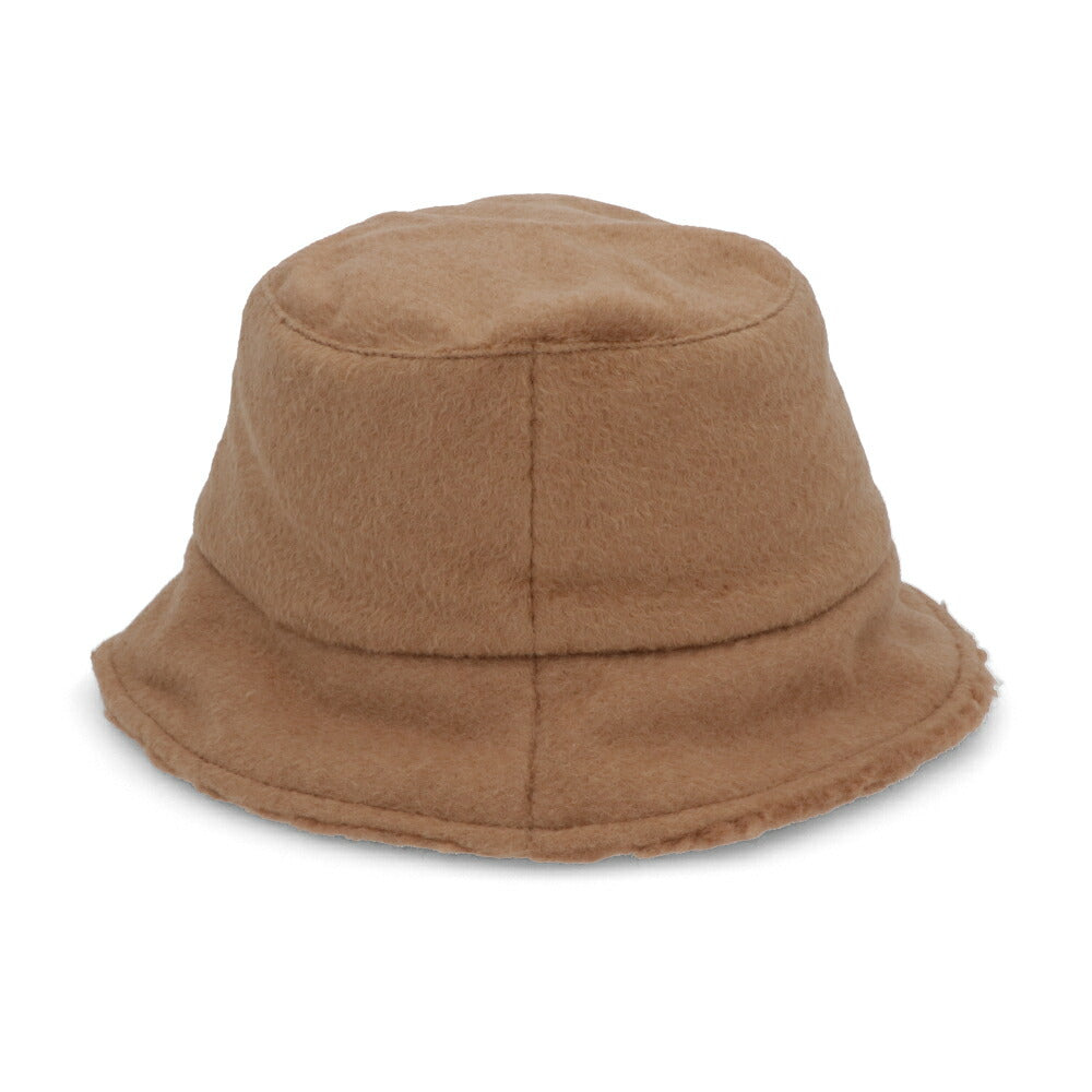 Max Mara キャメル キャメルヘア シルク バケットハット ボア 45760833