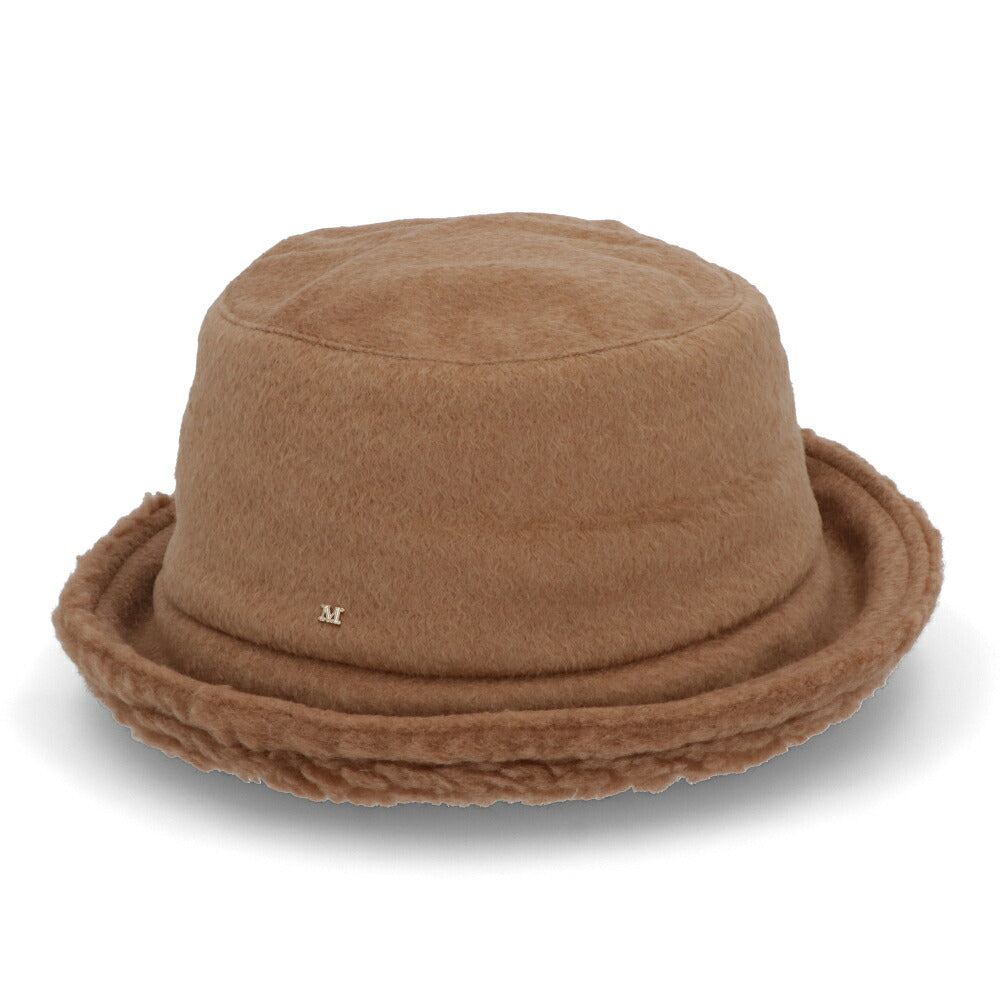 Max Mara キャメル キャメルヘア シルク バケットハット ボア 45760833
