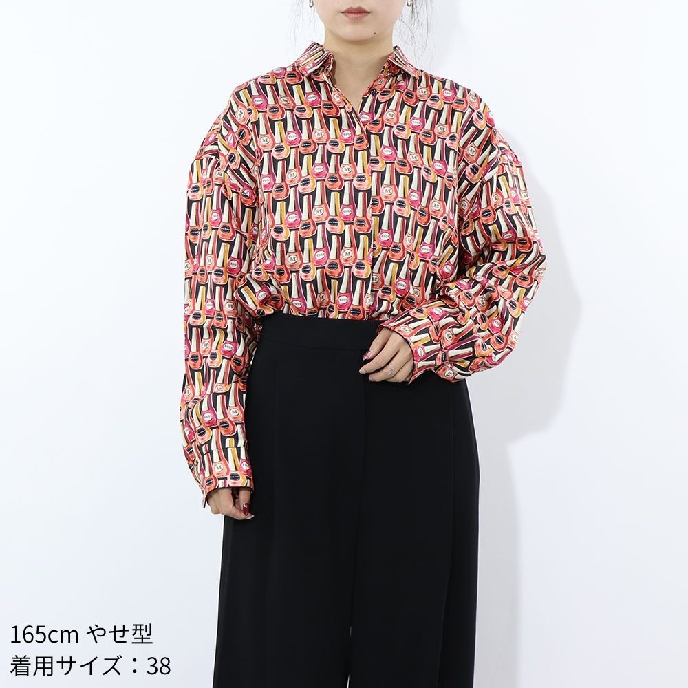 Max Mara ブラウス ピンク系 シルク マニュキュア ネイル 11161039