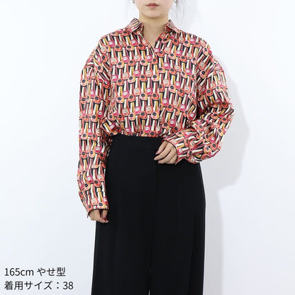 Max Mara ブラウス ピンク系 シルク マニュキュア ネイル 11161039