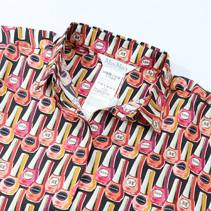 Max Mara ブラウス ピンク系 シルク マニュキュア ネイル 11161039