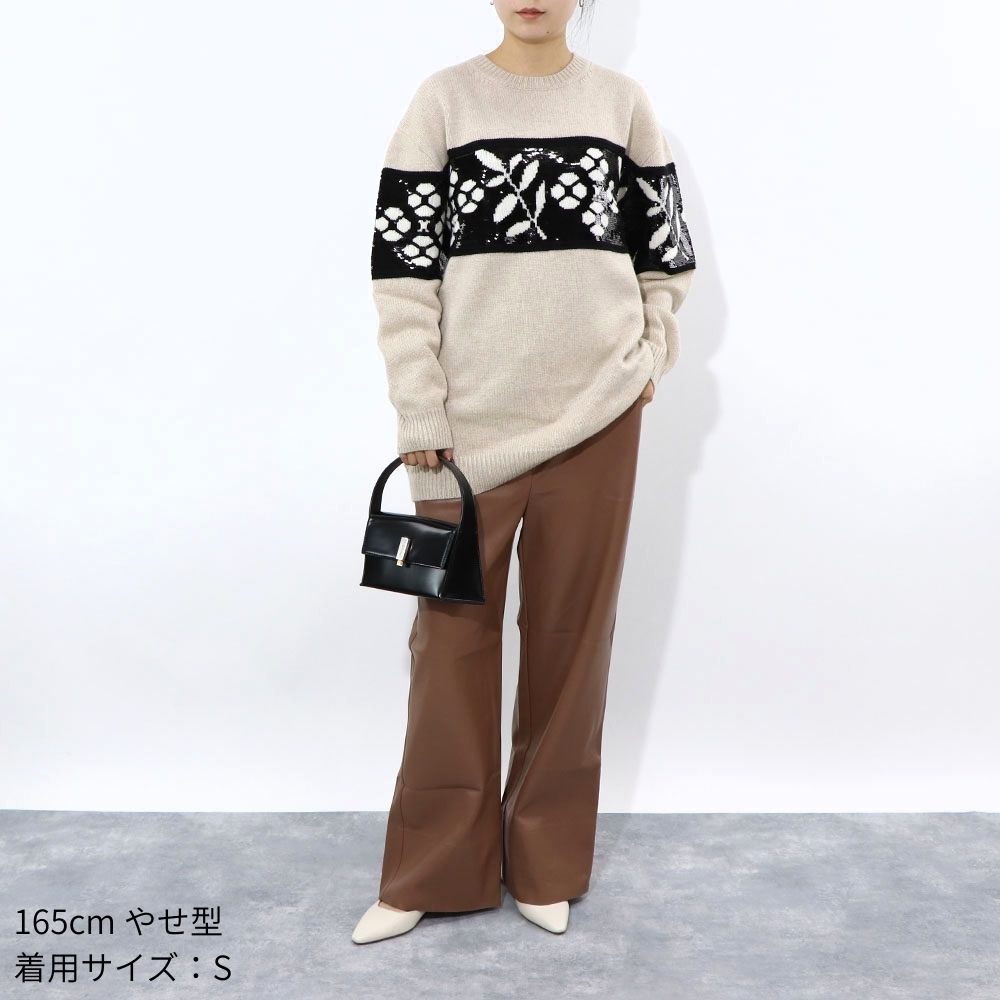 Max Mara ニット ベージュ オーバーサイズ スパンコール 11361051