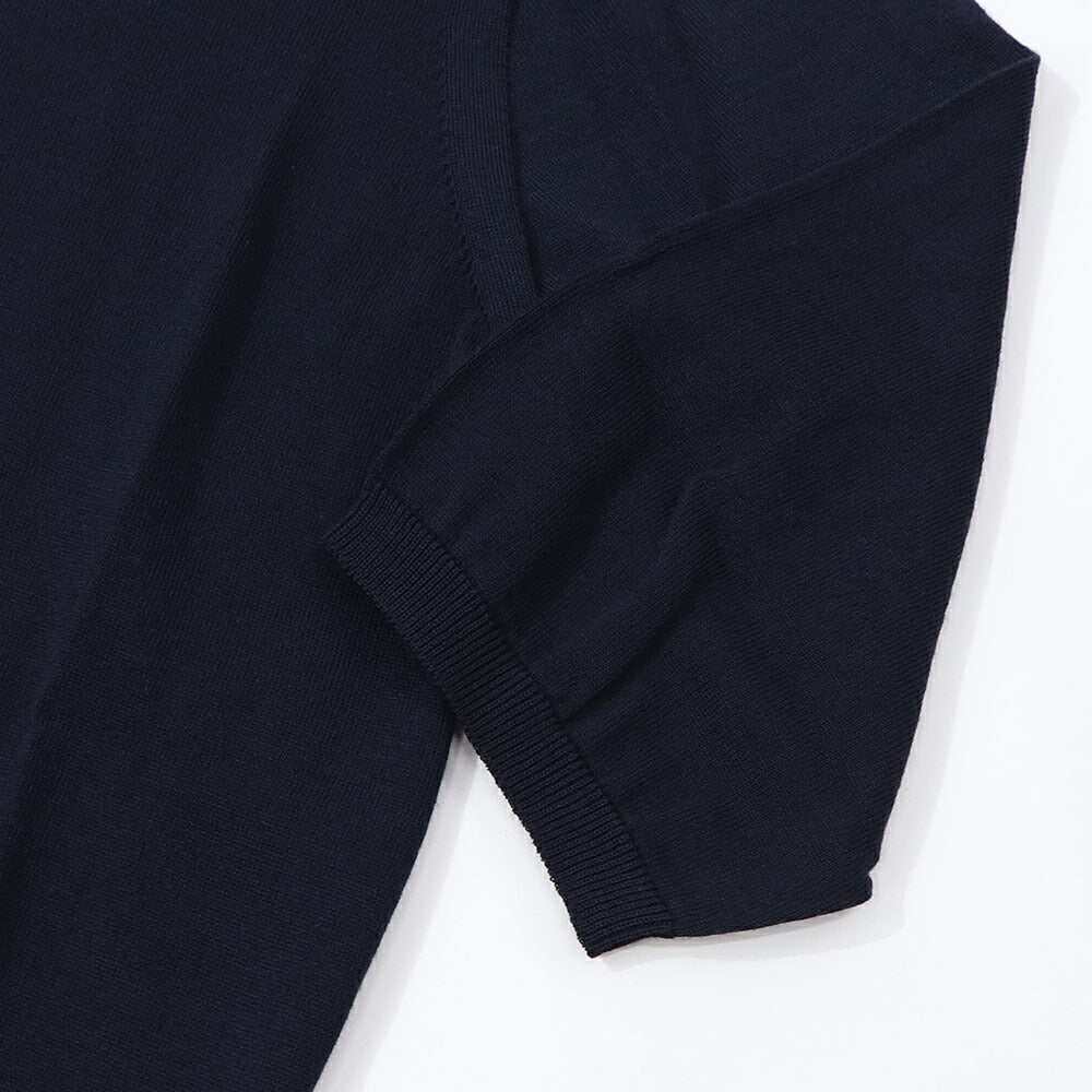 Max Mara ニット ネイビー 無地 ハイネック 五分袖 11361131