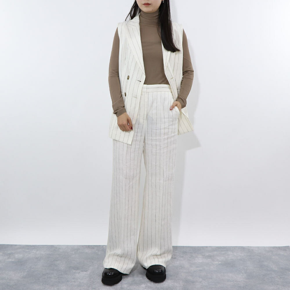 Max Mara ニット ブラウン ブラック レーヨン ハイネック シアー 11381011