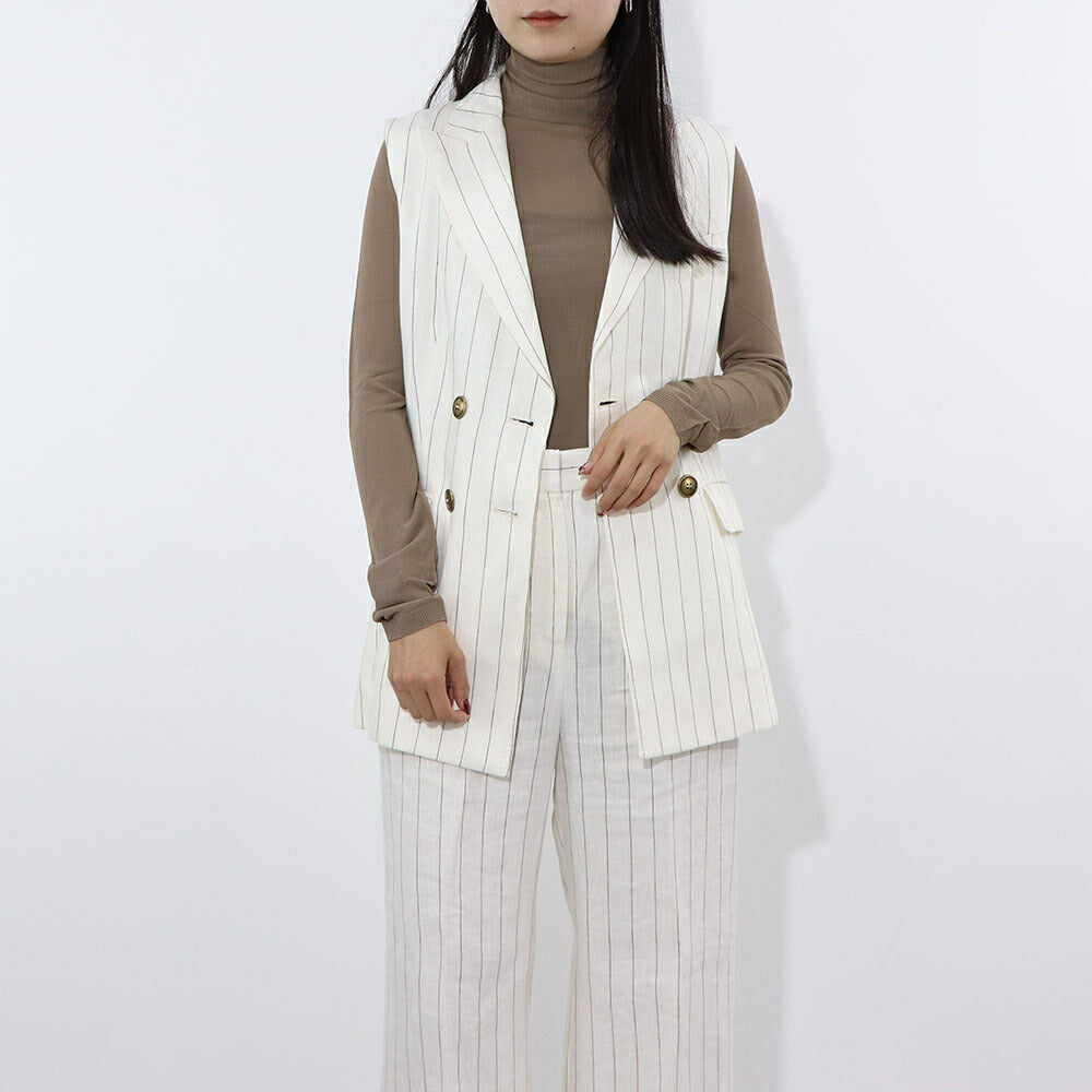 Max Mara ニット ブラウン ブラック レーヨン ハイネック シアー 11381011