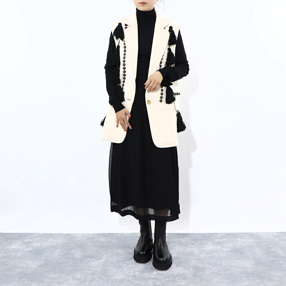 Max Mara ワンピース ブラック ニットワンピース ハイネック 無地 ロング丈 12210931