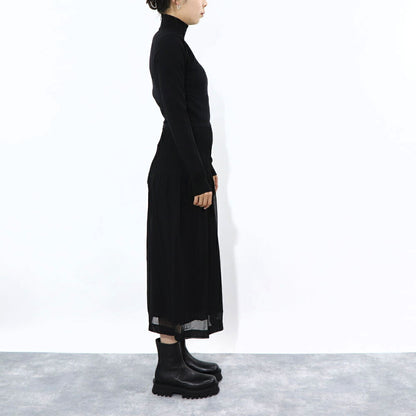 Max Mara ワンピース ブラック ニットワンピース ハイネック 無地 ロング丈 12210931