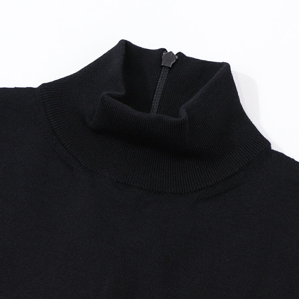 Max Mara ワンピース ブラック ニットワンピース ハイネック 無地 ロング丈 12210931