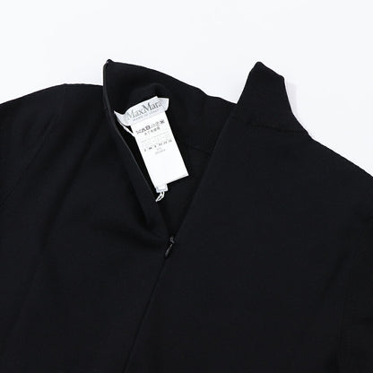 Max Mara ワンピース ブラック ニットワンピース ハイネック 無地 ロング丈 12210931