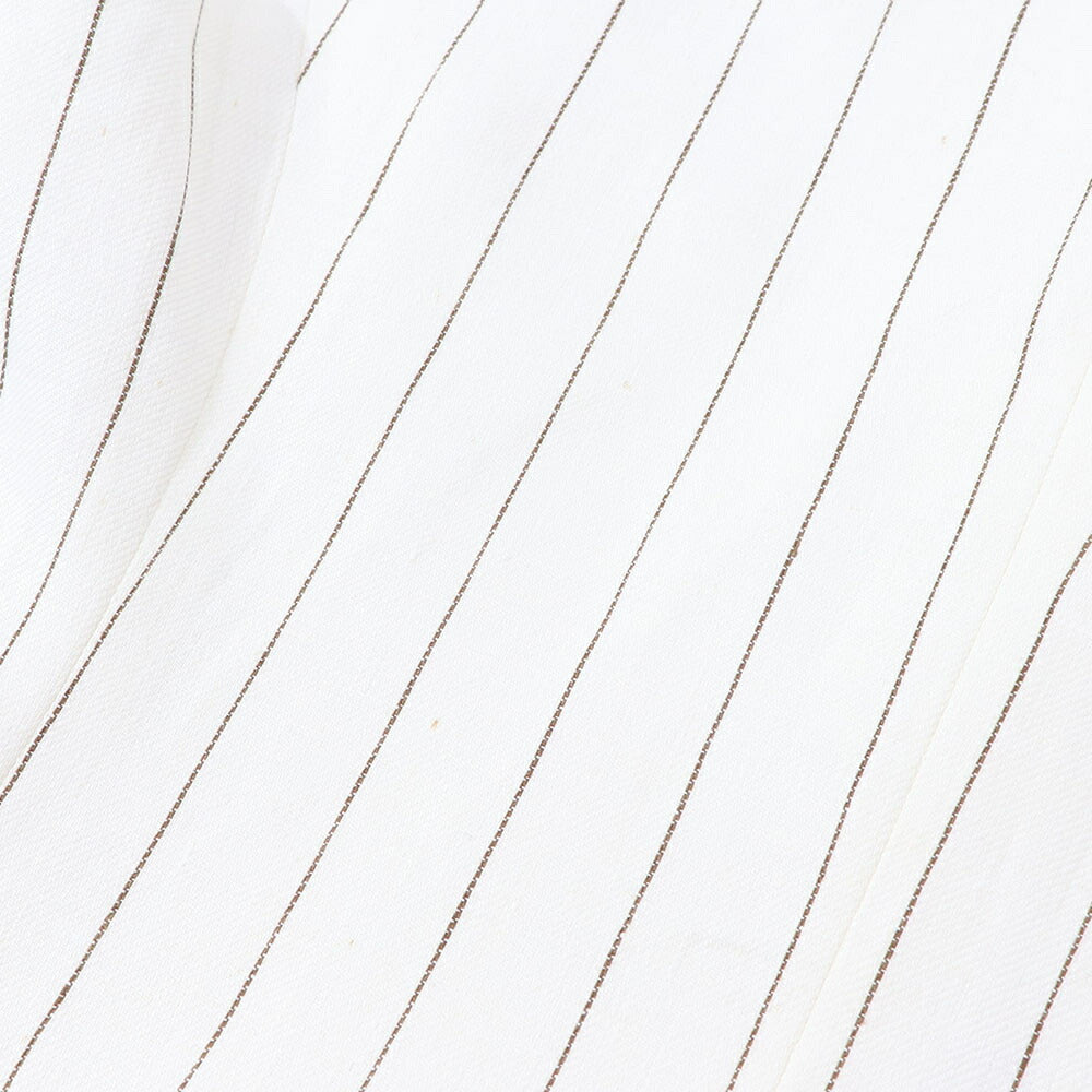 Max Mara オフホワイト リネン キュプラ ストライプ ジレ セットアップ 12810132