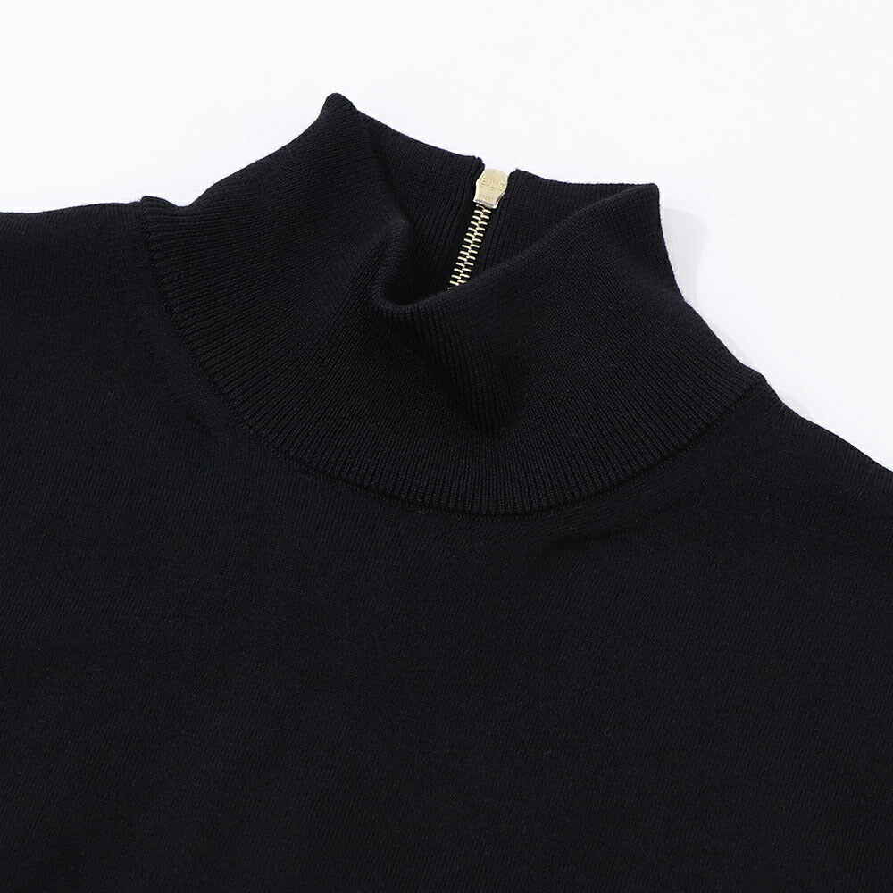 Max Mara ニット ブラック ウール ナイロン クロップド丈 ハイネック 13611031
