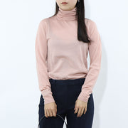 Max Mara ニット ピンク ウール タートルネック 無地 13660839