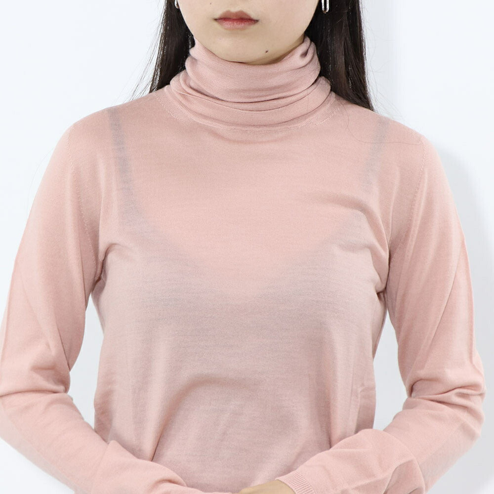 Max Mara ニット ピンク ウール タートルネック 無地 13660839