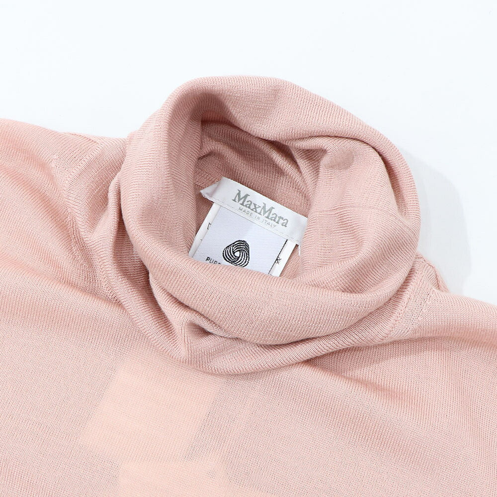 Max Mara ニット ピンク ウール タートルネック 無地 13660839