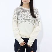Max Mara ニット ホワイト ウール カシミヤ ラインストーン キラキラ 13661133