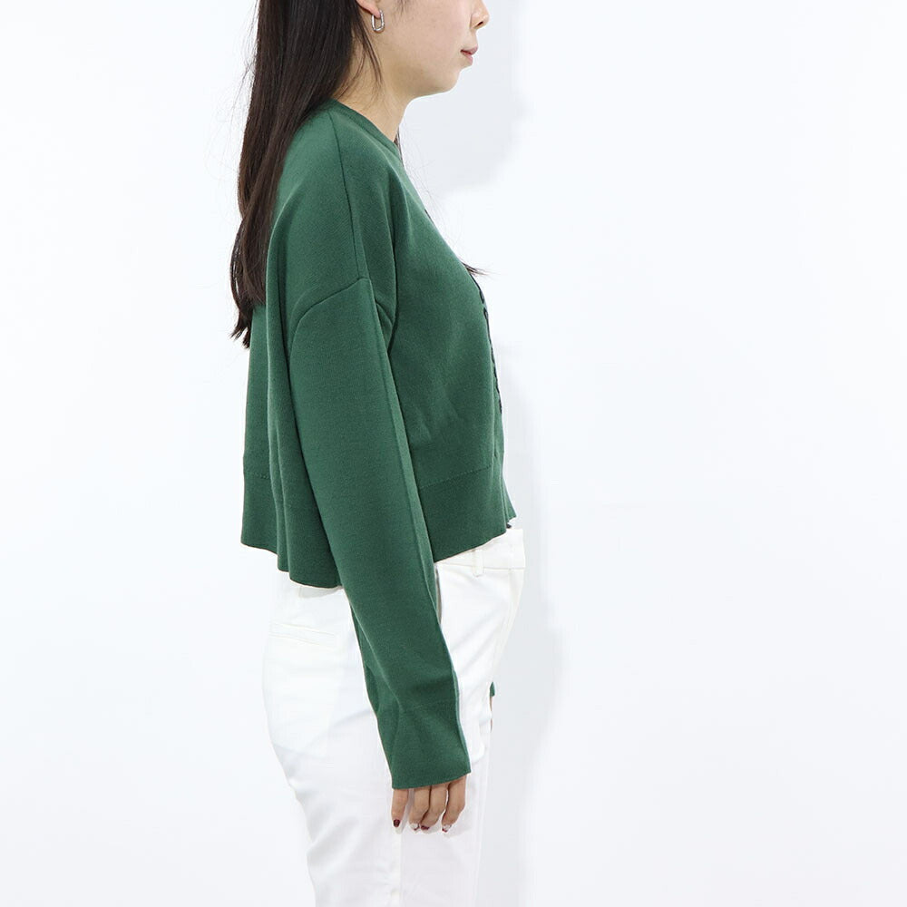 Max Mara ニット グリーン ロゴ クロップド丈 13661239