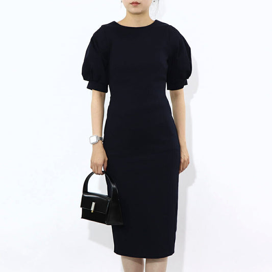 Max Mara ワンピース ネイビー ロングワンピース 16210131