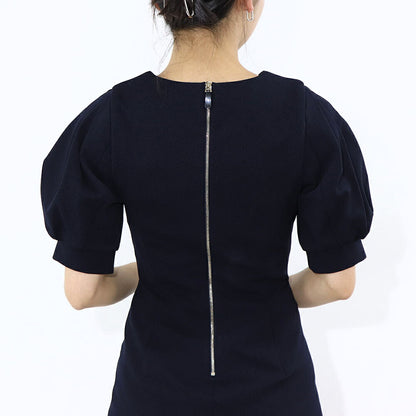 Max Mara ワンピース ネイビー ロングワンピース 16210131