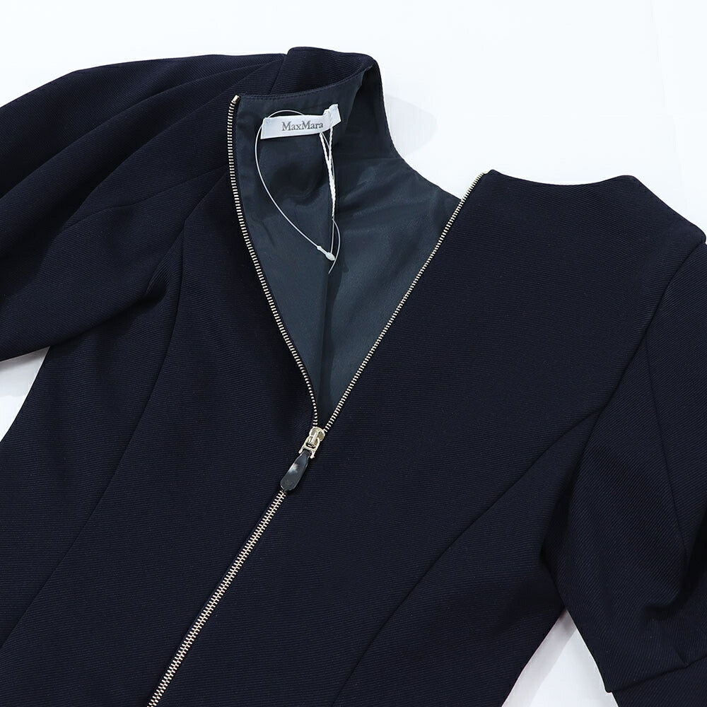 Max Mara ワンピース ネイビー ロングワンピース 16210131