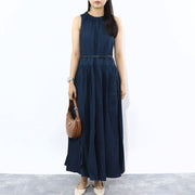 Max Mara ワンピース ネイビー Aライン ベルト付き 19221053