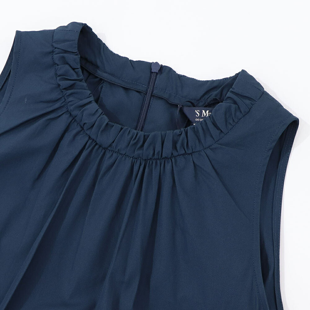 Max Mara ワンピース ネイビー Aライン ベルト付き 19221053