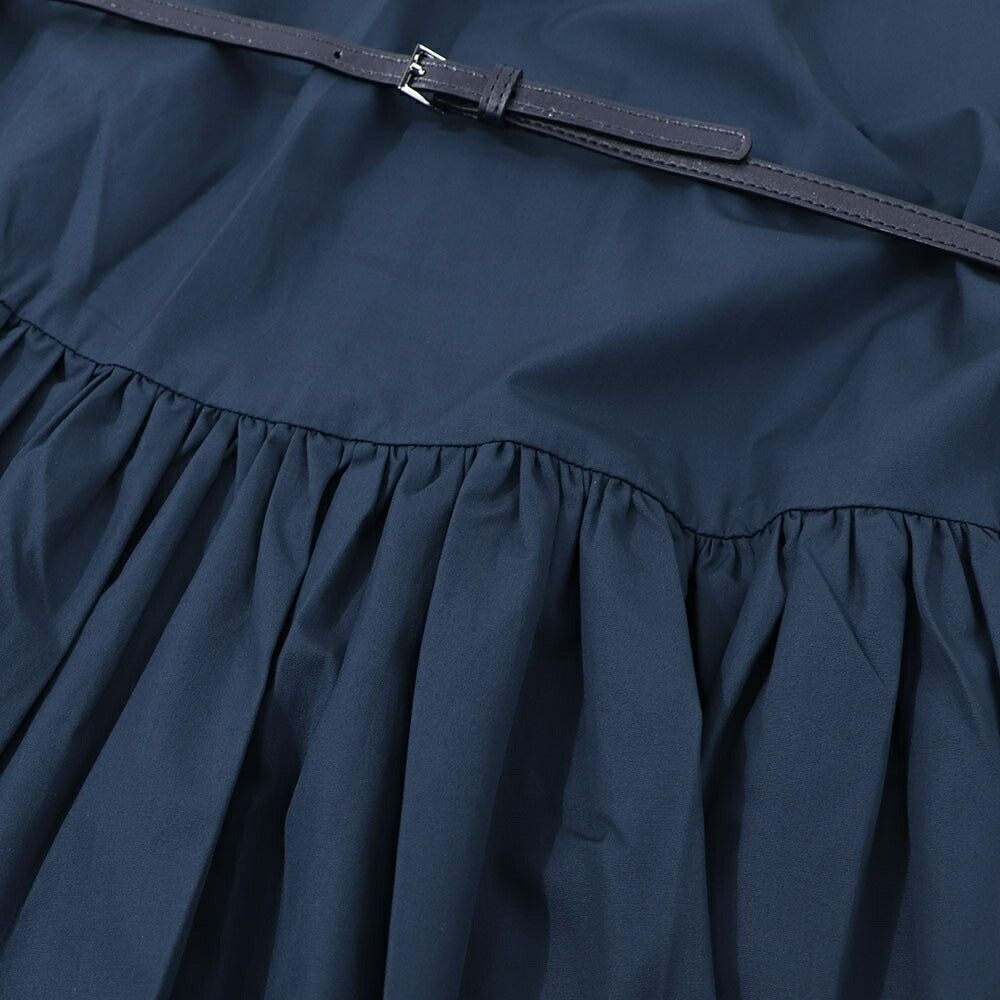 Max Mara ワンピース ネイビー Aライン ベルト付き 19221053