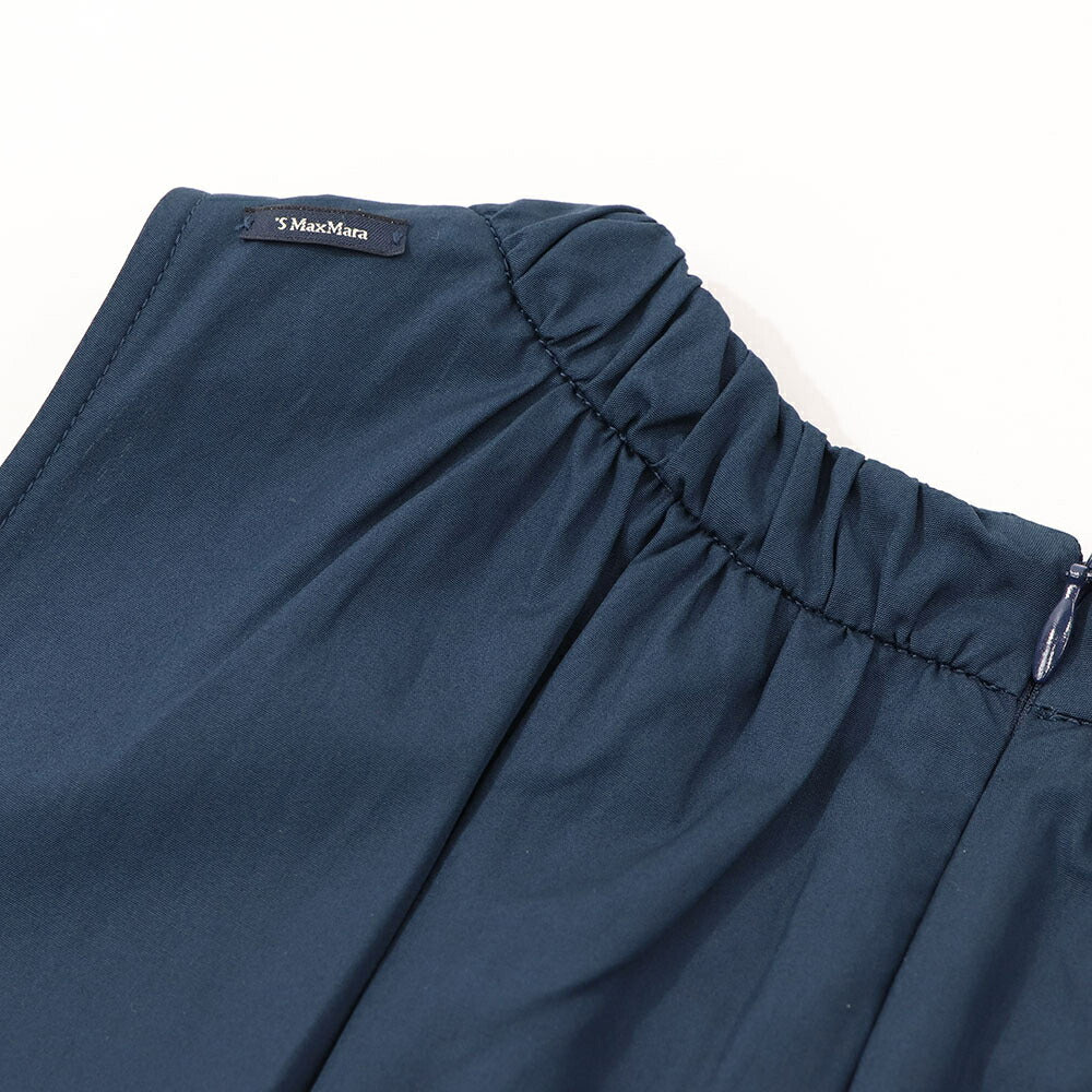 Max Mara ワンピース ネイビー Aライン ベルト付き 19221053