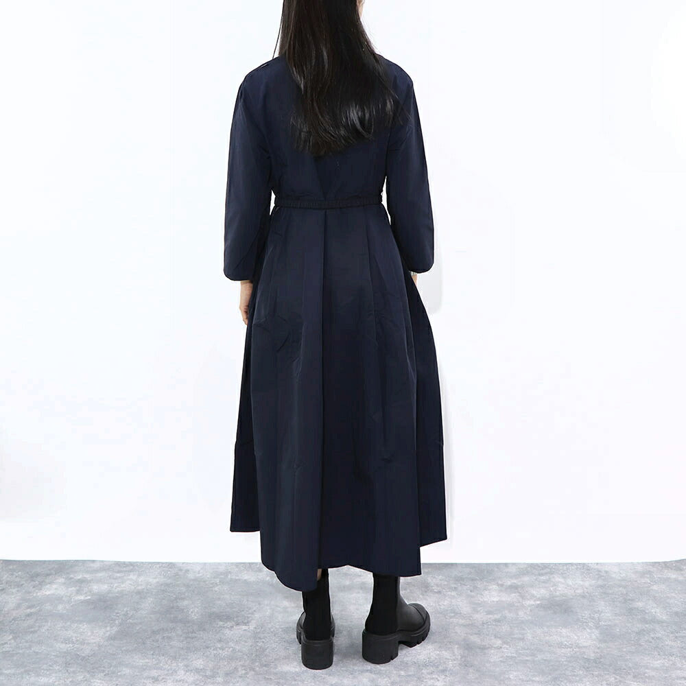 Max Mara ネイビー Ａライン シャツワンピース 19221081
