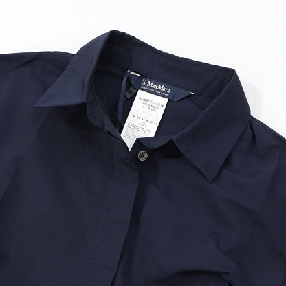 Max Mara ネイビー Ａライン シャツワンピース 19221081