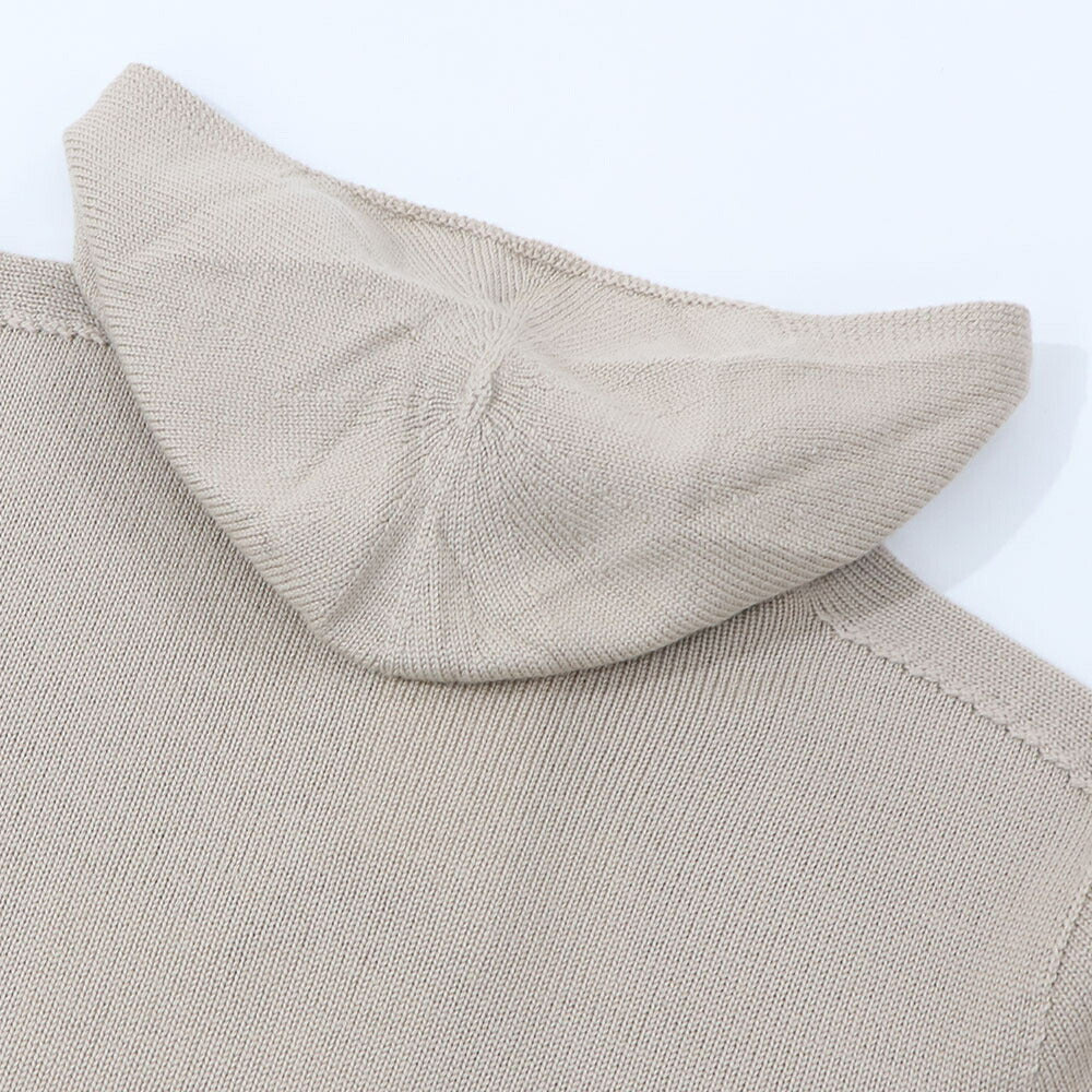 Max Mara ニット ベージュ フード付き 無地