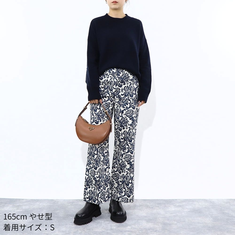 Max Mara ニット ネイビー クルーネック シンプル ニット セーター 19361091