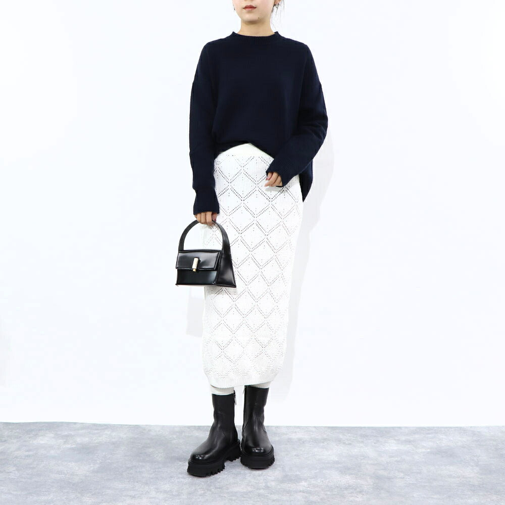 Max Mara ニット ネイビー クルーネック シンプル ニット セーター 19361091