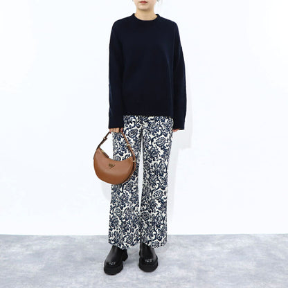 Max Mara ニット ネイビー クルーネック シンプル ニット セーター 19361091