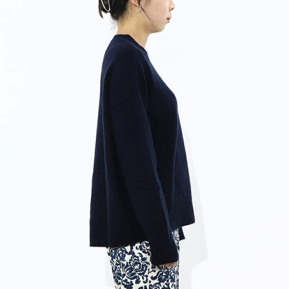 Max Mara ニット ネイビー クルーネック シンプル ニット セーター 19361091