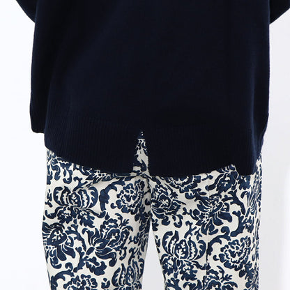 Max Mara ニット ネイビー クルーネック シンプル ニット セーター 19361091