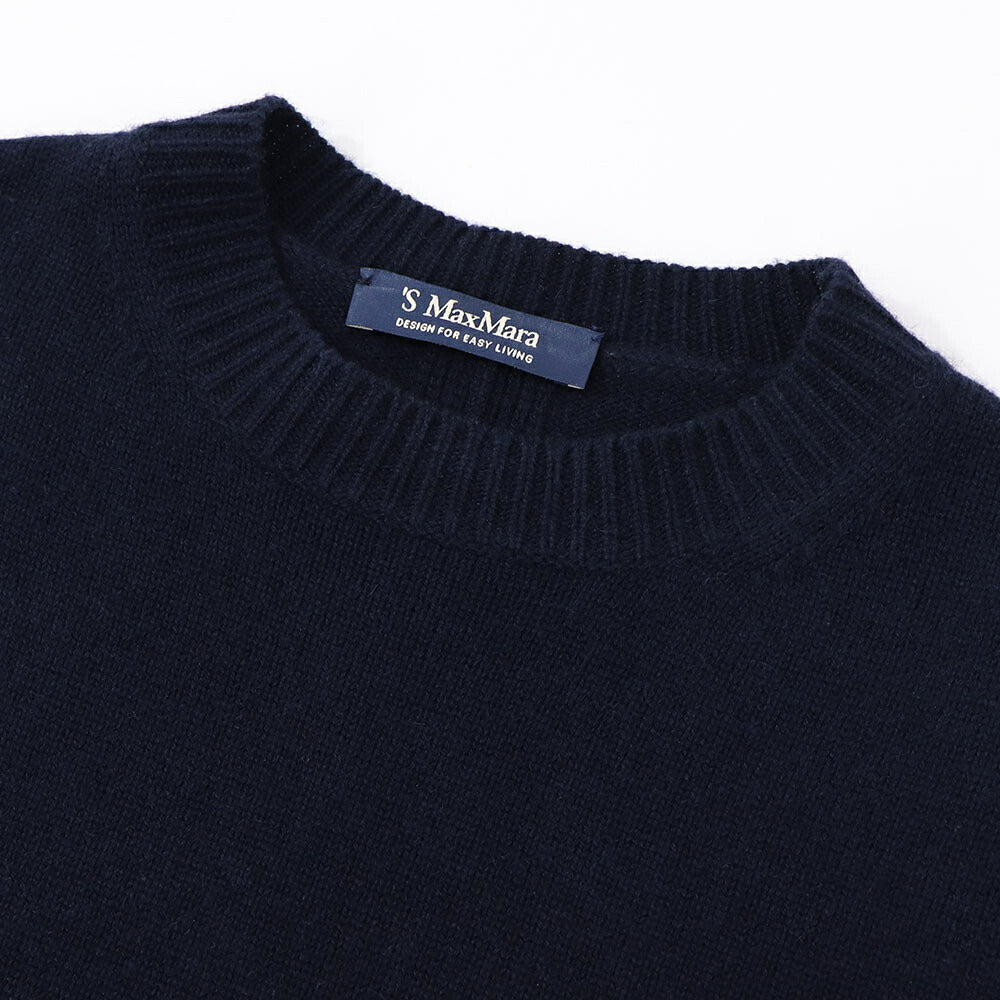 Max Mara ニット ネイビー クルーネック シンプル ニット セーター 19361091