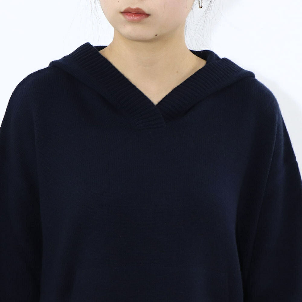 Max Mara ニット ネイビー ニット フード付き セーター 19361121
