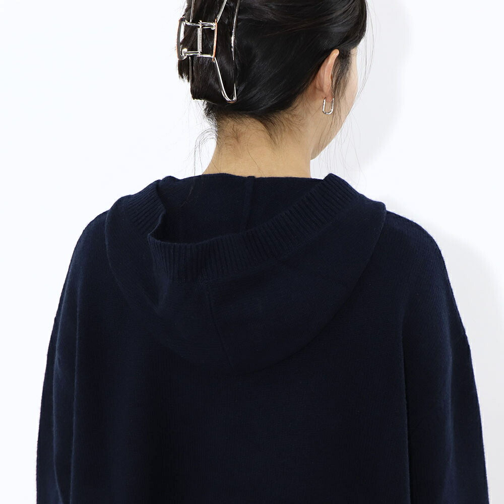 Max Mara ニット ネイビー ニット フード付き セーター 19361121