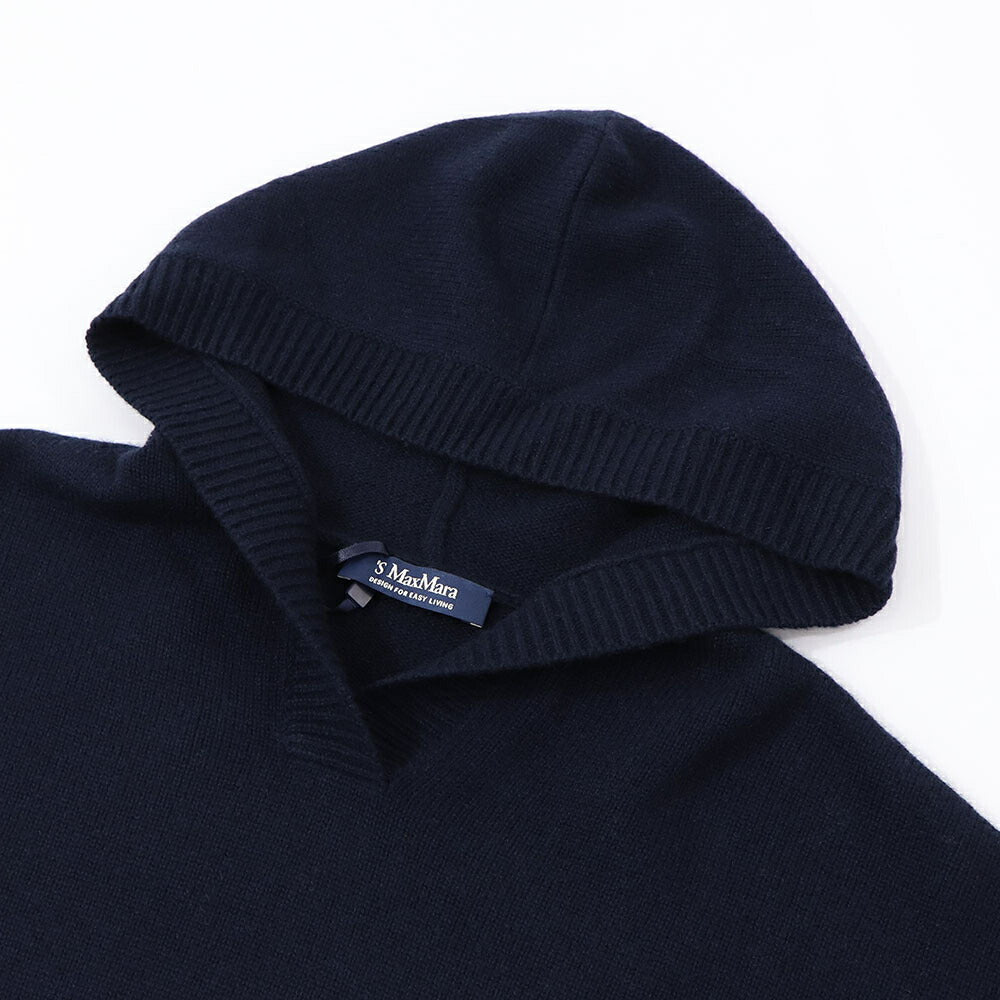 Max Mara ニット ネイビー ニット フード付き セーター 19361121