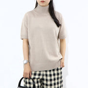 Max Mara ニット ベージュ グレー ニット セーター ショートスリーブ バージン19361131