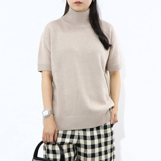 Max Mara ニット ベージュ グレー ニット セーター ショートスリーブ バージン19361131